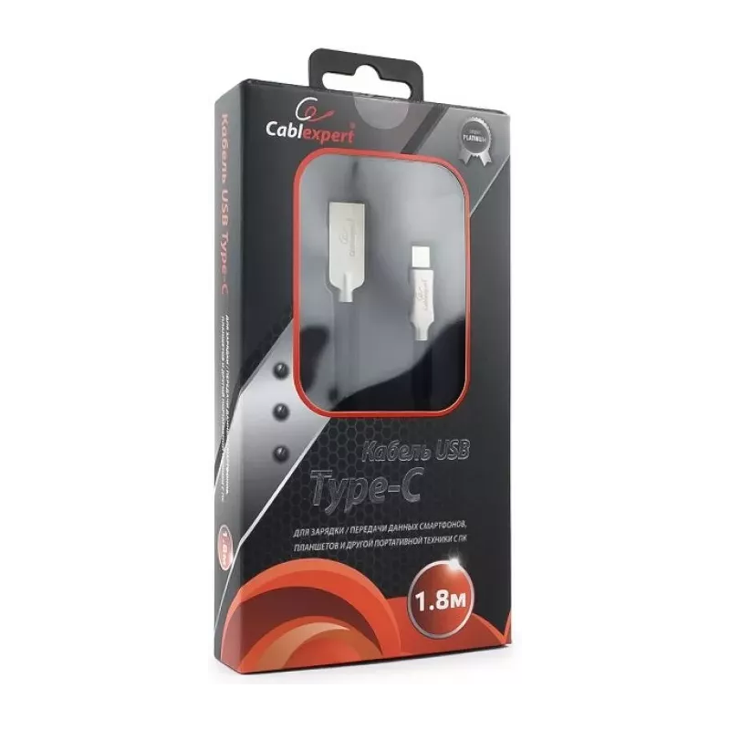 Купить кабель интерфейсный USB 2.0 Cablexpert CC-P-USBC02Bk-1.8M в Москве, смотреть цены  в интернет-магазине goldbyte.ru