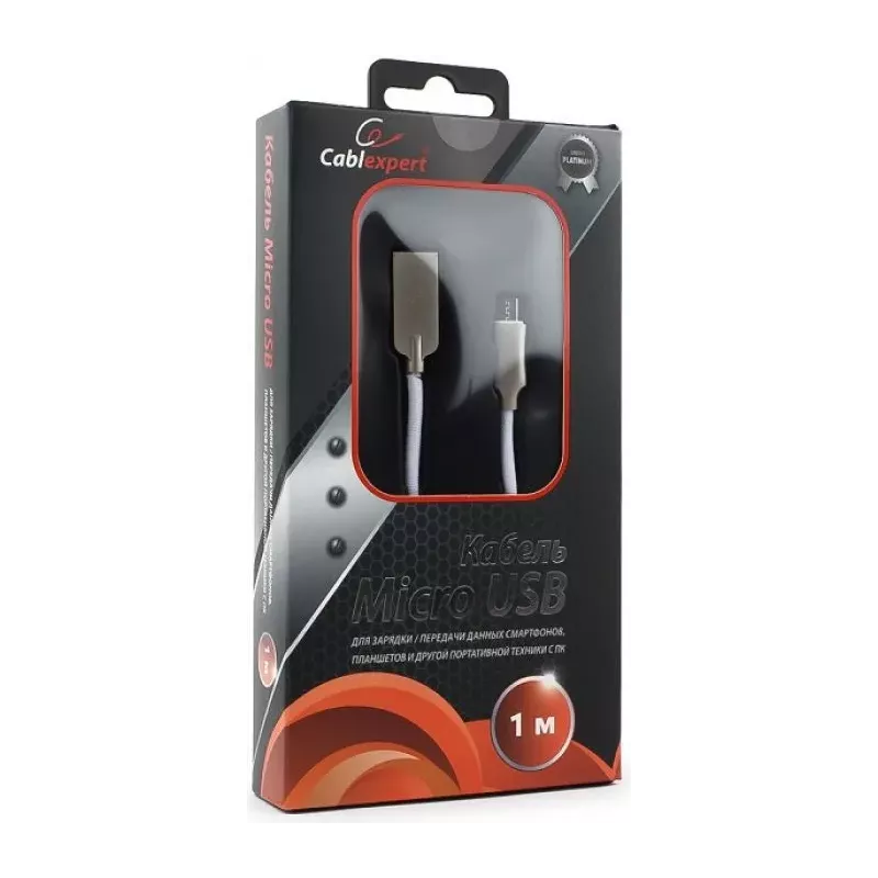 Купить кабель интерфейсный USB 2.0 Cablexpert CC-P-mUSB02W-1M в Москве, смотреть цены  в интернет-магазине goldbyte.ru