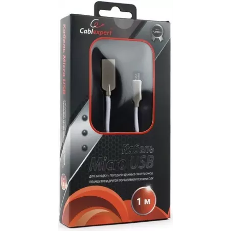 Купить кабель интерфейсный USB 2.0 Cablexpert CC-P-mUSB02W-1M в Москве, смотреть цены  в интернет-магазине goldbyte.ru