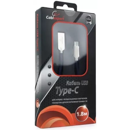 Купить кабель интерфейсный USB 2.0 Cablexpert CC-P-USBC02Bl-1.8M в Москве, смотреть цены  в интернет-магазине goldbyte.ru