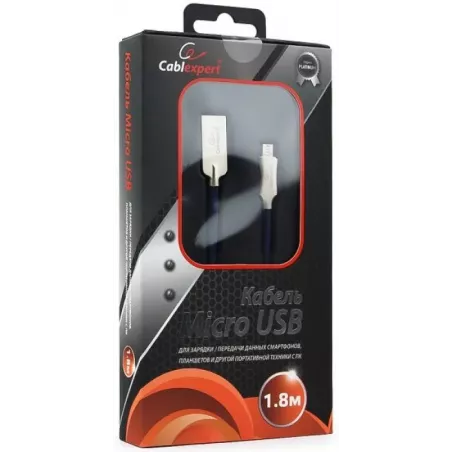Купить кабель интерфейсный USB 2.0 Cablexpert CC-P-mUSB02Bl-1.8M в Москве, смотреть цены  в интернет-магазине goldbyte.ru