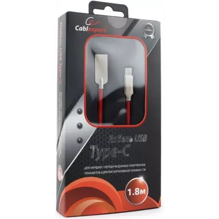 Купить кабель интерфейсный USB 2.0 Cablexpert CC-P-USBC02R-1.8M в Москве, смотреть цены  в интернет-магазине goldbyte.ru
