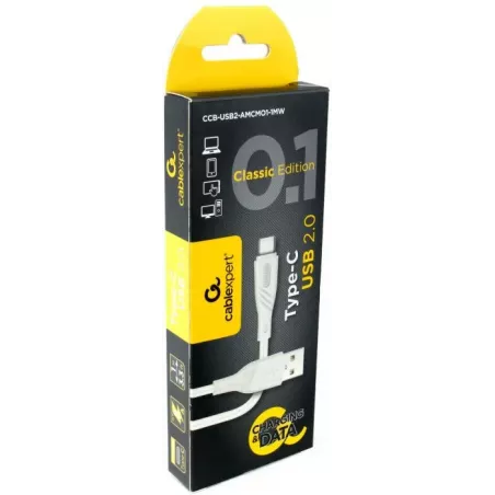 Купить кабель интерфейсный USB 2.0 Cablexpert CCB-USB2-AMCMO1-1MW в Москве, смотреть цены  в интернет-магазине goldbyte.ru