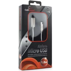Купить кабель интерфейсный USB 2.0 Cablexpert CC-P-mUSB02W-1.8M в Москве, смотреть цены  в интернет-магазине goldbyte.ru