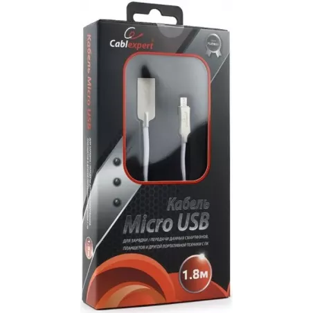Купить кабель интерфейсный USB 2.0 Cablexpert CC-P-mUSB02W-1.8M в Москве, смотреть цены  в интернет-магазине goldbyte.ru