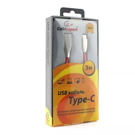 Купить кабель интерфейсный USB 2.0 Cablexpert CC-G-USBC01R-3M в Москве, смотреть цены  в интернет-магазине goldbyte.ru