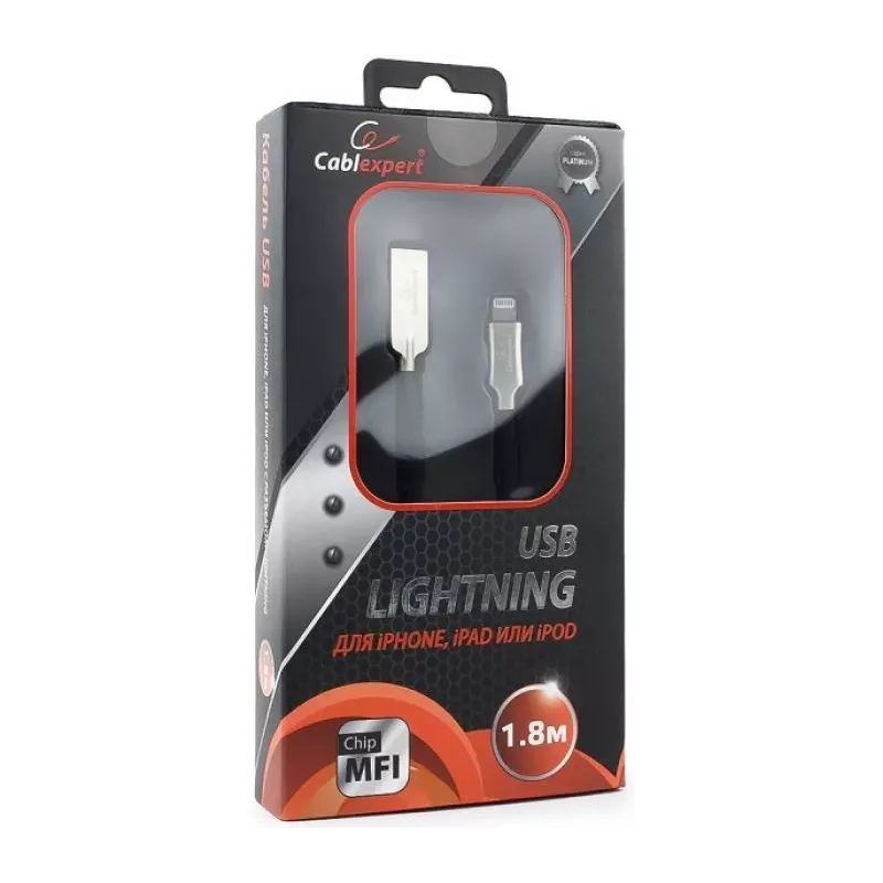 Купить кабель интерфейсный USB 2.0 Cablexpert CC-P-APUSB02Bk-1.8M в Москве, смотреть цены  в интернет-магазине goldbyte.ru