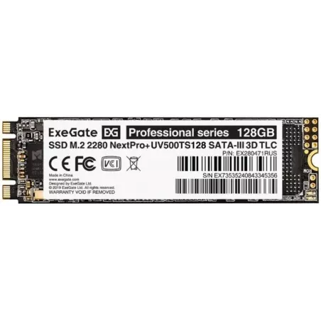 Купить накопитель SSD M.2 2280 Exegate NextPro+ UV500TS128 в Москве, смотреть цены EX280471RUS в интернет-магазине goldbyte.ru