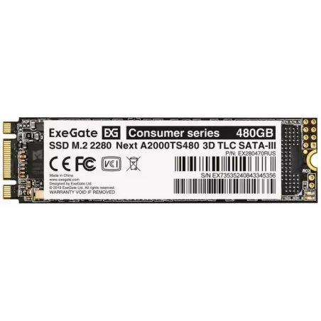 Купить накопитель SSD M.2 2280 Exegate Next A2000TS480 в Москве, смотреть цены EX280470RUS в интернет-магазине goldbyte.ru