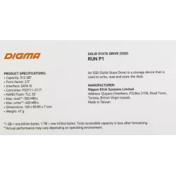 Купить накопитель SSD 2.5'' Digma DGSR2512GP13T в Москве, смотреть цены  в интернет-магазине goldbyte.ru