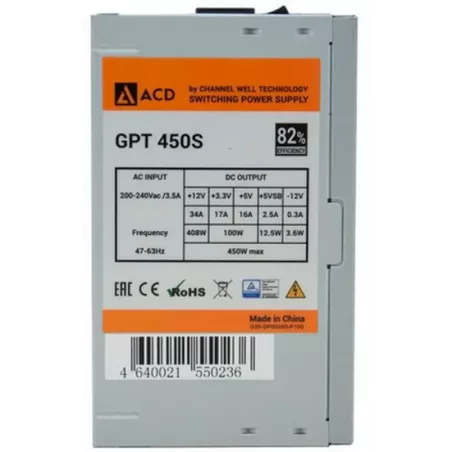 Купить блок питания ATX ACD GPT-450S в Москве, смотреть цены  в интернет-магазине goldbyte.ru