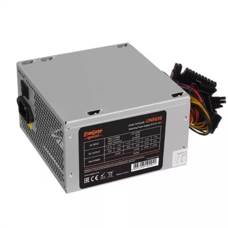 Купить блок питания ATX Exegate UNS650 в Москве, смотреть цены ES261571RUS в интернет-магазине goldbyte.ru