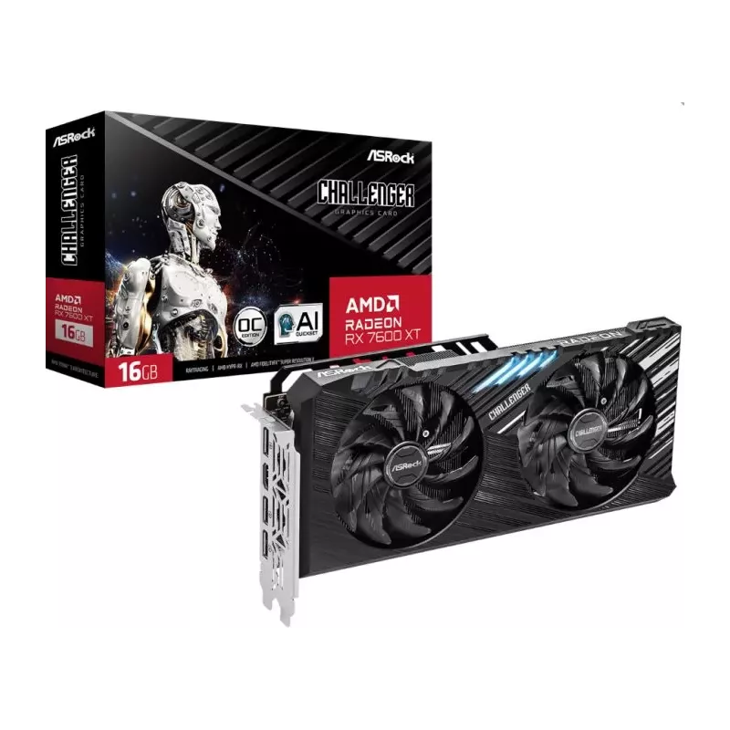 Купить видеокарта PCI-E ASRock Radeon RX 7600 XT Challenger OC в Москве, смотреть цены RX7600XT CL 16GO в интернет-магазине gold