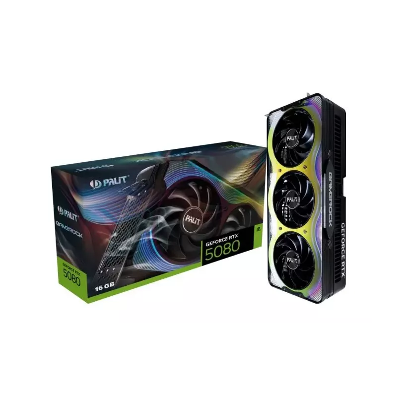 Купить видеокарта PCI-E Palit GeForce RTX 5080 GAMEROCK в Москве, смотреть цены NE75080019T2-GB2030G в интернет-магазине goldbyt