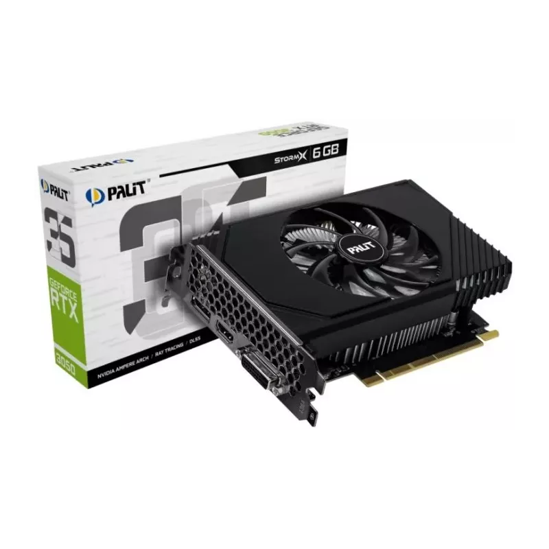 Купить видеокарта PCI-E Palit GeForce RTX 3050 StormX в Москве, смотреть цены NE63050018JE-1070F в интернет-магазине goldbyte.ru