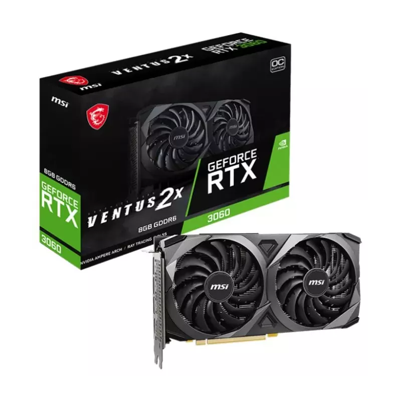 Купить видеокарта PCI-E MSI GeForce RTX 3060 VENTUS 2X в Москве, смотреть цены RTX 3060 VENTUS 2X 8G OC в интернет-магазине gold