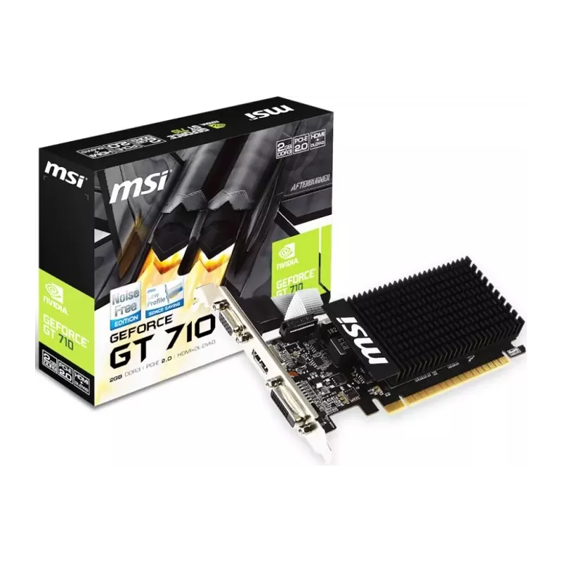 Купить видеокарта PCI-E MSI GeForce GT 710 в Москве, смотреть цены GT 710 2GD3H LP в интернет-магазине goldbyte.ru