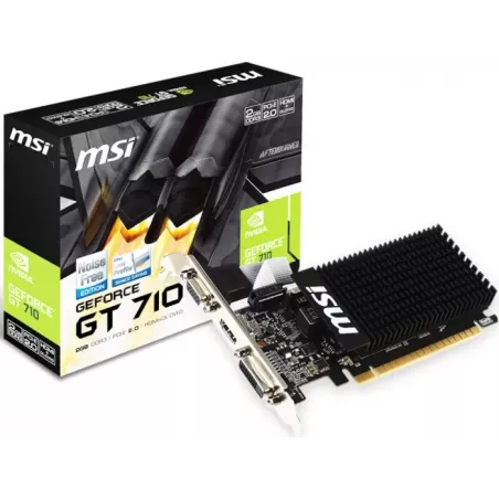 Купить видеокарта PCI-E MSI GeForce GT 710 в Москве, смотреть цены GT 710 2GD3H LP в интернет-магазине goldbyte.ru