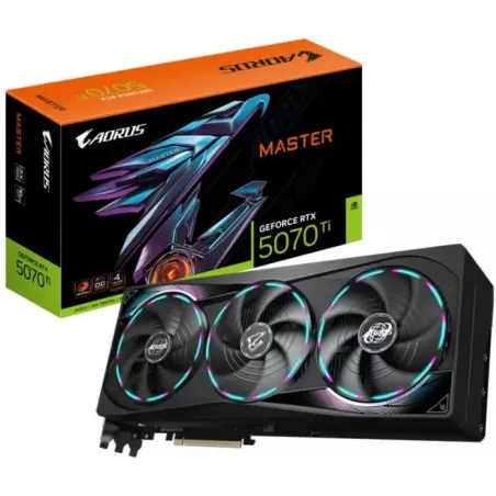 Купить видеокарта PCI-E GIGABYTE GeForce RTX 5070 TI AORUS MASTER в Москве, смотреть цены GV-N507TAORUS M-16GD в интернет-магази