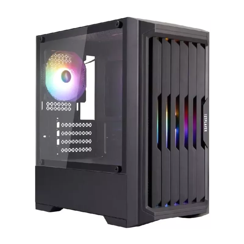 Купить корпус mATX 1STPLAYER BULLET HUNTER H2 ARGB Black в Москве, смотреть цены H2-BK-4F7 в интернет-магазине goldbyte.ru
