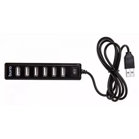 Купить разветвитель USB 2.0 Buro BU-HUB7-1.0-U2.0 в Москве, смотреть цены  в интернет-магазине goldbyte.ru