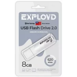 Купить накопитель USB 2.0 8GB Exployd EX-8GB-620-White в Москве, смотреть цены  в интернет-магазине goldbyte.ru