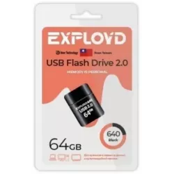 Купить накопитель USB 2.0 64GB Exployd EX-64GB-640-Black в Москве, смотреть цены  в интернет-магазине goldbyte.ru