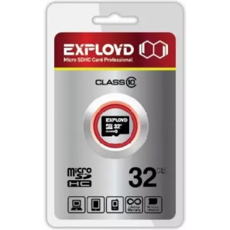 Купить карта памяти 32GB Exployd EX0032GCSDHC10-W/A-AD в Москве, смотреть цены  в интернет-магазине goldbyte.ru