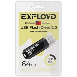 Купить накопитель USB 2.0 64GB Exployd EX-64GB-650-Black в Москве, смотреть цены  в интернет-магазине goldbyte.ru
