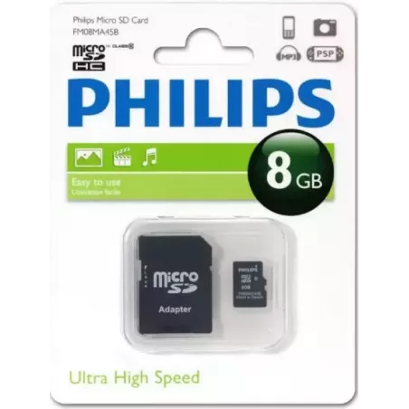 Купить карта памяти MicroSDHC 8GB Philips FM08MA45B/97 в Москве, смотреть цены  в интернет-магазине goldbyte.ru