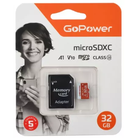 Купить карта памяти MicroSDHC 32GB GoPower 00-00025679 в Москве, смотреть цены  в интернет-магазине goldbyte.ru