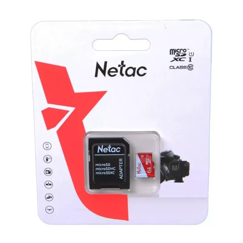 Купить карта памяти MicroSDXC 64GB Netac NT02P500ECO-064G-R в Москве, смотреть цены  в интернет-магазине goldbyte.ru