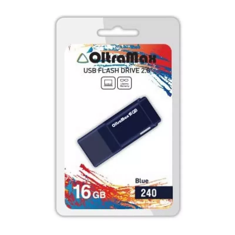 Купить накопитель USB 2.0 16GB OltraMax OM-16GB-240-Blue в Москве, смотреть цены  в интернет-магазине goldbyte.ru