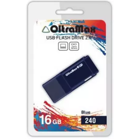 Купить накопитель USB 2.0 16GB OltraMax OM-16GB-240-Blue в Москве, смотреть цены  в интернет-магазине goldbyte.ru