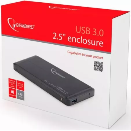 Купить внешний корпус для HDD SATA 2.5” Gembird EE2-U3S-2 в Москве, смотреть цены  в интернет-магазине goldbyte.ru
