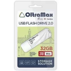 Купить накопитель USB 2.0 32GB OltraMax OM-32GB-310-White в Москве, смотреть цены  в интернет-магазине goldbyte.ru