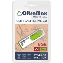 Купить накопитель USB 2.0 8GB OltraMax OM-8GB-250-Green в Москве, смотреть цены  в интернет-магазине goldbyte.ru