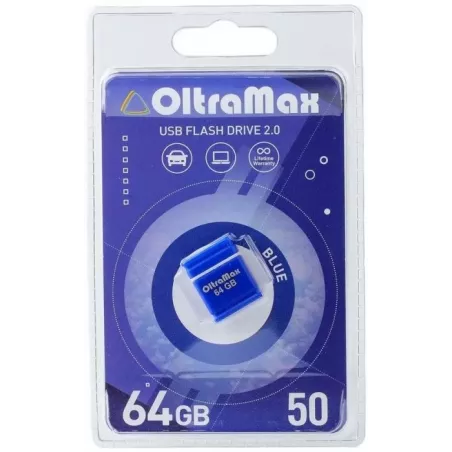Купить накопитель USB 2.0 64GB OltraMax OM-64GB-50-Blue в Москве, смотреть цены  в интернет-магазине goldbyte.ru