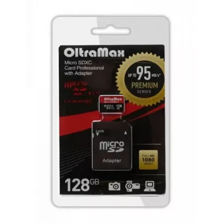 Купить карта памяти MicroSDXC 128GB OltraMax OM128GCSDXC10UHS-1-PrU3 в Москве, смотреть цены  в интернет-магазине goldbyte.ru