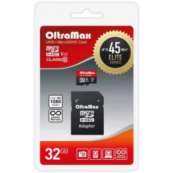Купить карта памяти MicroSDHC 32GB OltraMax OM032GCSDHC10UHS-1-ElU1 в Москве, смотреть цены  в интернет-магазине goldbyte.ru