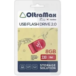 Купить накопитель USB 2.0 8GB OltraMax OM-8GB-330-Red в Москве, смотреть цены  в интернет-магазине goldbyte.ru