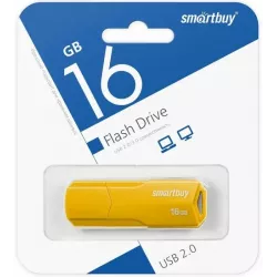 Купить накопитель USB 2.0 16GB SmartBuy SB16GBCLU-Y в Москве, смотреть цены  в интернет-магазине goldbyte.ru