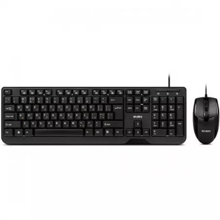 Купить клавиатура и мышь Sven KB-S330C Black USB в Москве, смотреть цены SV-017309 в интернет-магазине goldbyte.ru