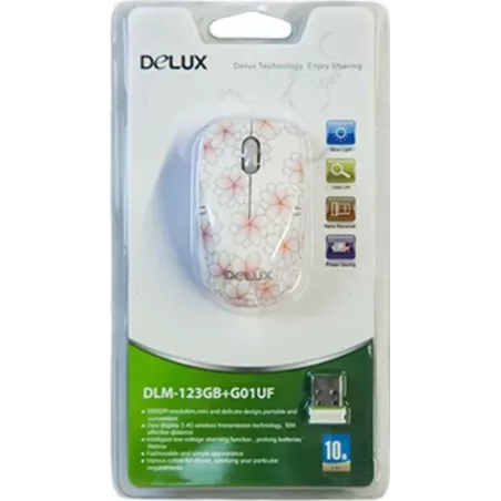 Купить мышь Wireless Laser Delux DLM-123GB в Москве, смотреть цены DLM-123GB(розов) в интернет-магазине goldbyte.ru