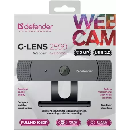 Купить веб-камера Defender G-lens 2599 FullHD 1080p в Москве, смотреть цены 63199 в интернет-магазине goldbyte.ru